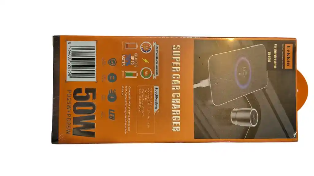 Cargador De Auto 50w Para Celulares Usb-c
