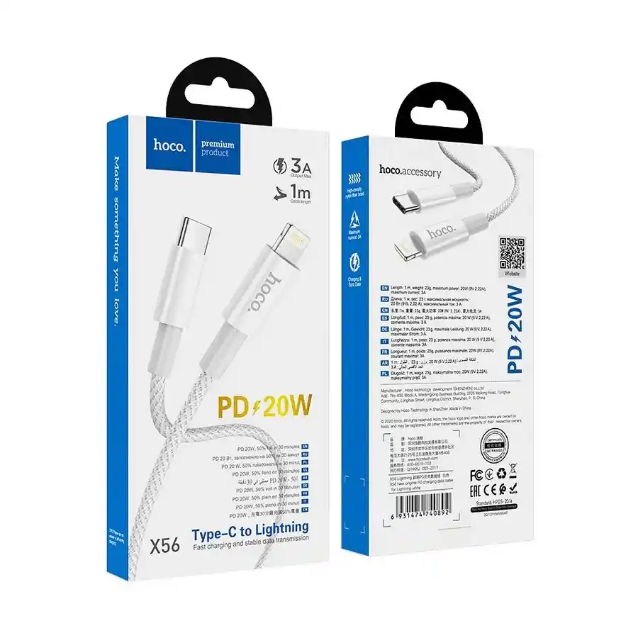 Cable Hoco X56 Usb-c A Lightning 20w