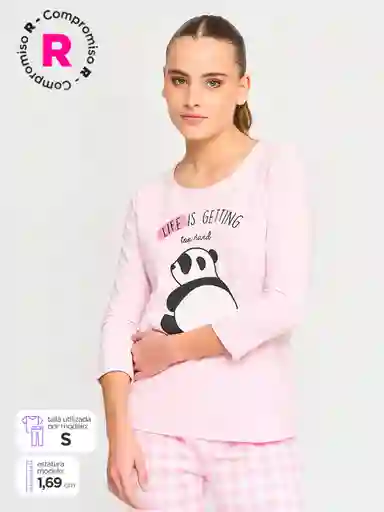 Top 3/4 Print Atp Inx Fb V26 Rosad L