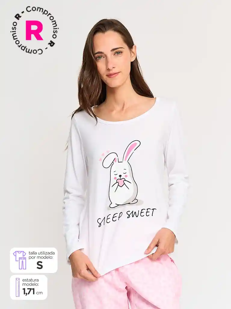 Top Ml Print A Inx Fb V26 Ecru M