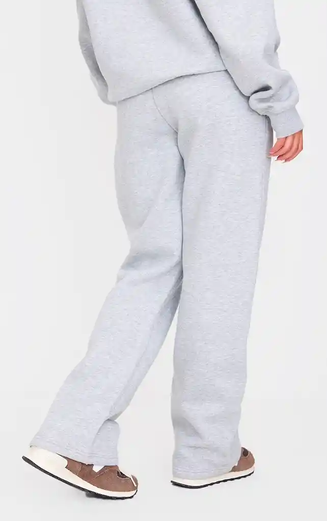 Pantalón Buzo Gris Xl Algodón Mujer Recto