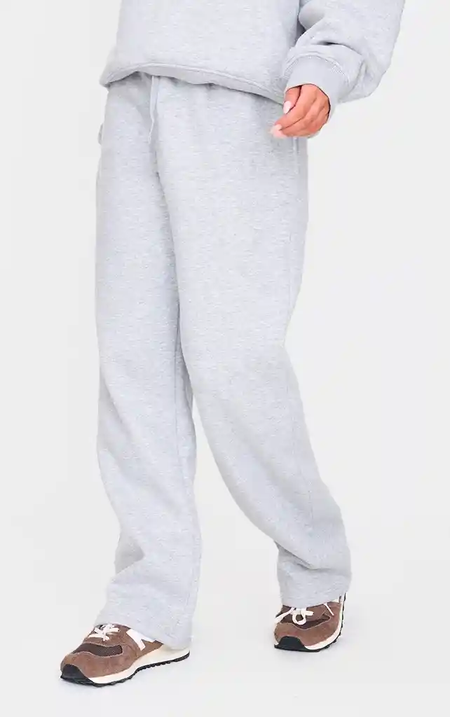 Pantalón Buzo Gris 2xl Algodón Mujer Recto