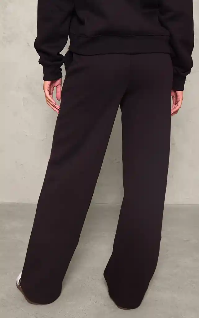 Pantalón Buzo Negro 2xl Algodón Recto Mujer