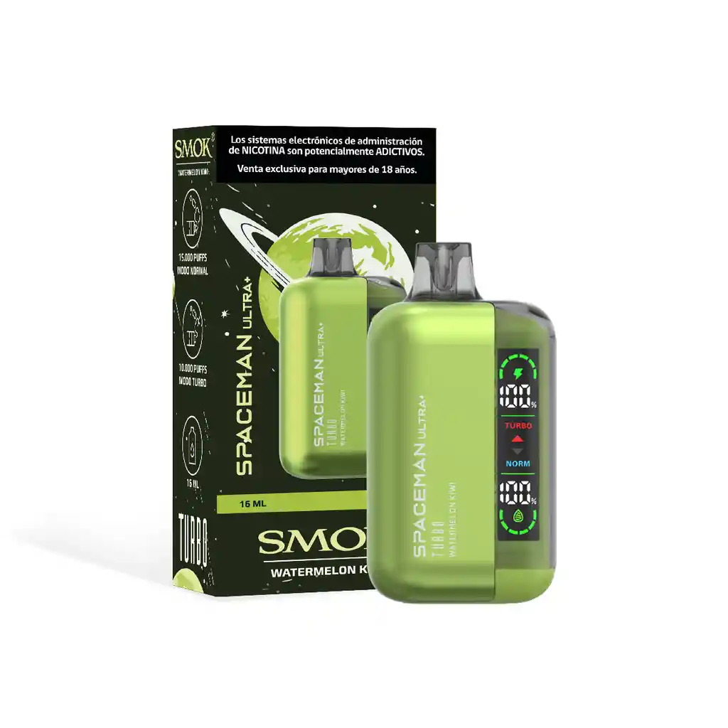 Vaporizador Smok Spaceman Turbo+ 15000 Puffs - Watermelon Kiwi