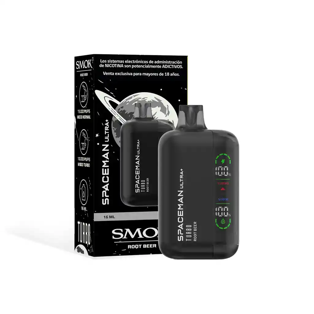 Vaporizador Smok Spaceman Turbo+ 15000 Puffs - Root Beer