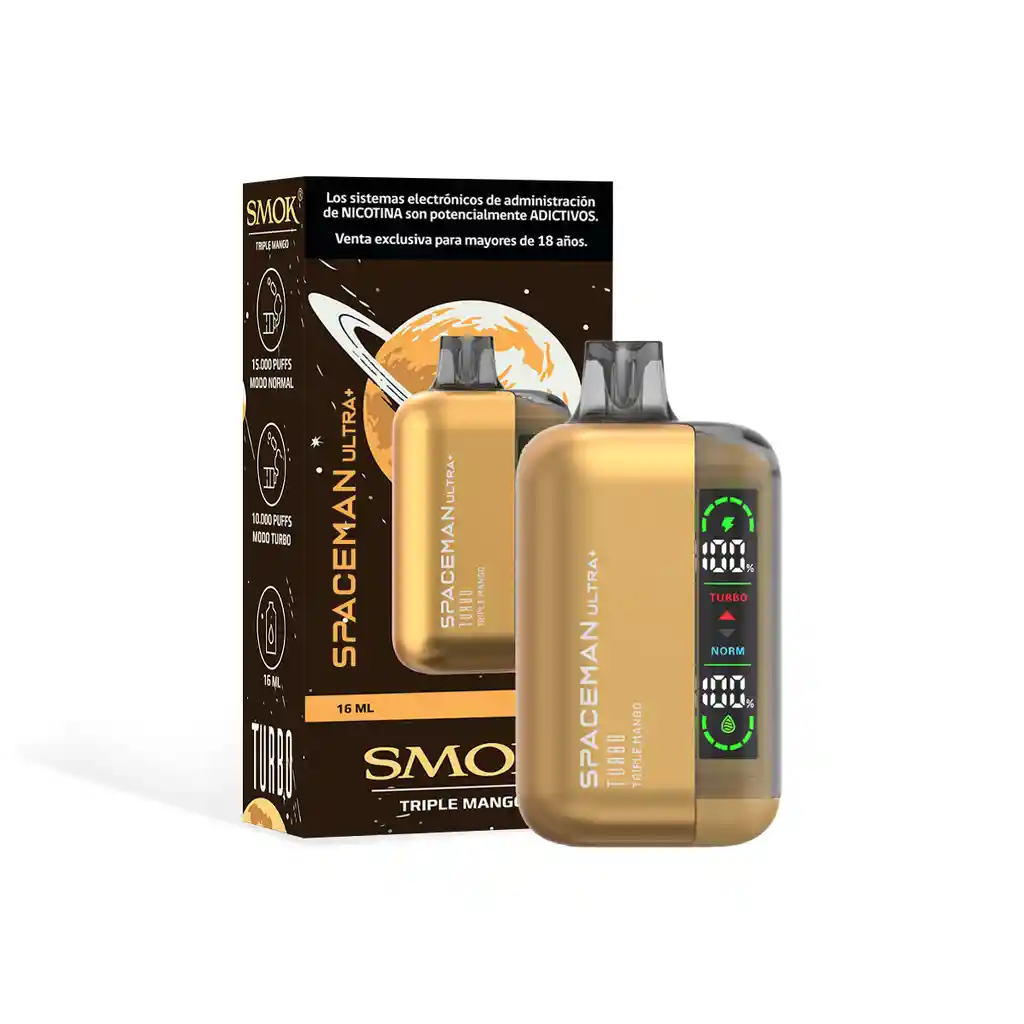 Vaporizador Smok Spaceman Turbo+ 15000 Puffs - Triple Mango