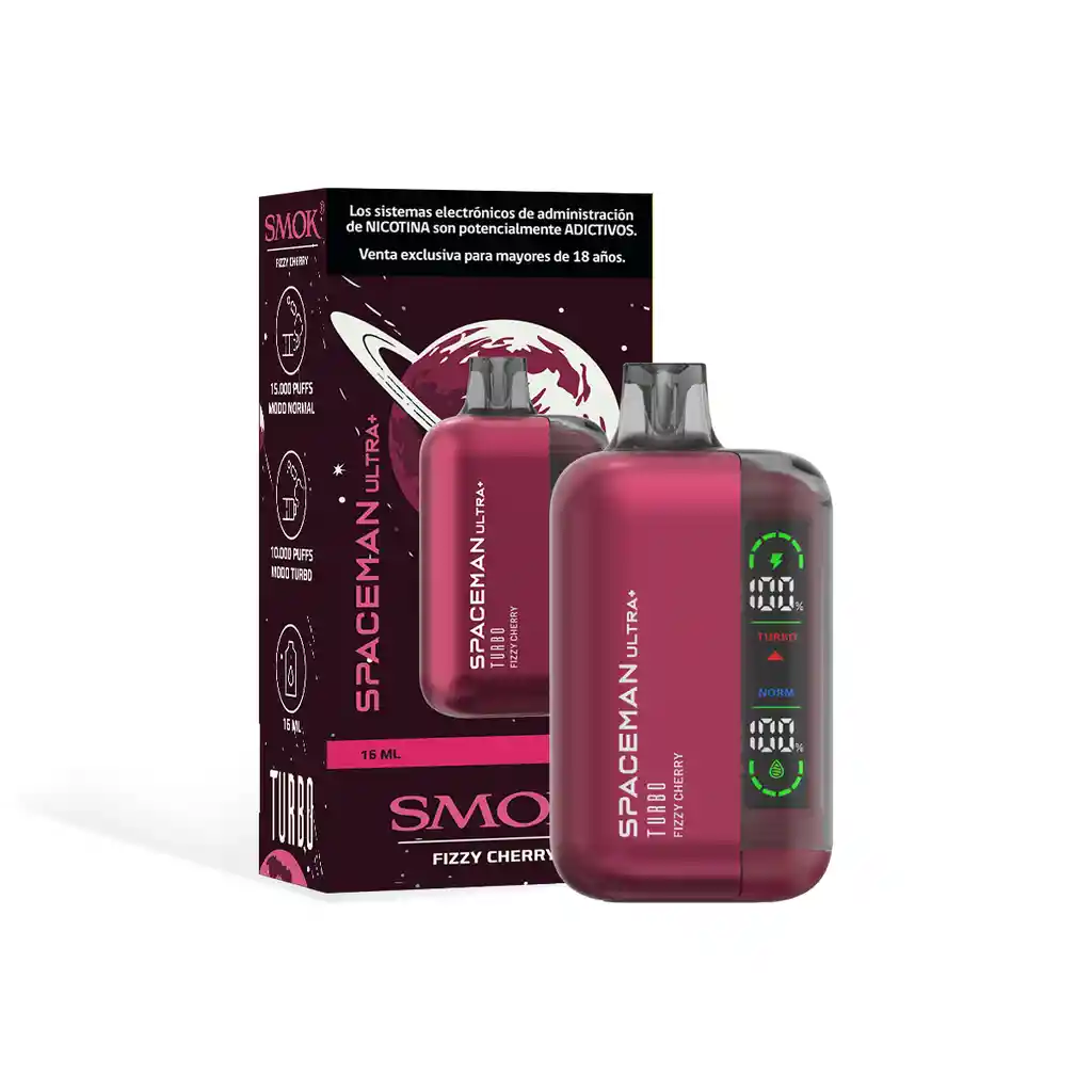 Vaporizador Smok Spaceman Turbo+ 15000 Puffs - Fizzy Cherry