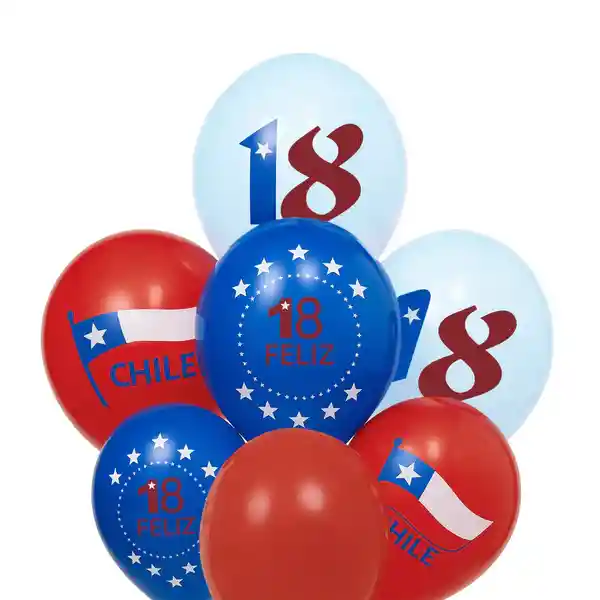 Globos Fechas Patrias Set 7 Unidades