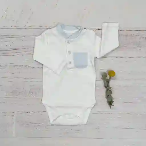 Body Noa Cuello Celeste Talla 12/18 Meses