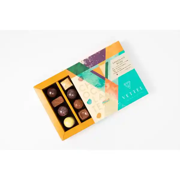 Caja Bombones Belgas 12 Unidades