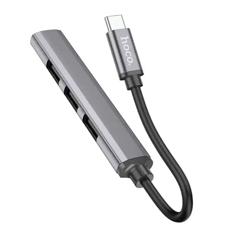 Adaptador Hub Usb-c A Usb 4 En 1 Hoco Hb26