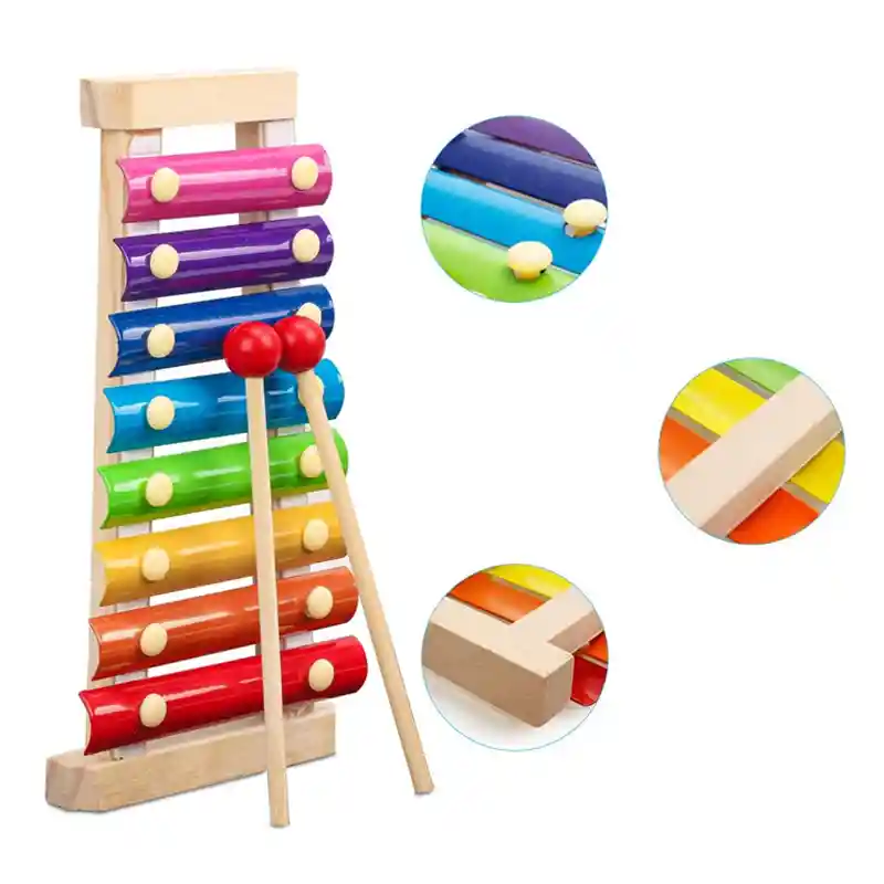 Xilofono Juguete Madera 8 Notas Instrumento Percusion Niños
