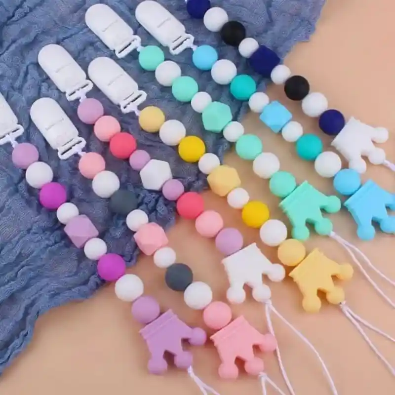 Sujeta Chupete Clip Porta Chupete Silicona Bebe Afirma Tete