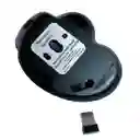 Tecmaster Mouse Ergonómico Dual, Bt + Wireless Recargable, Negro/gris