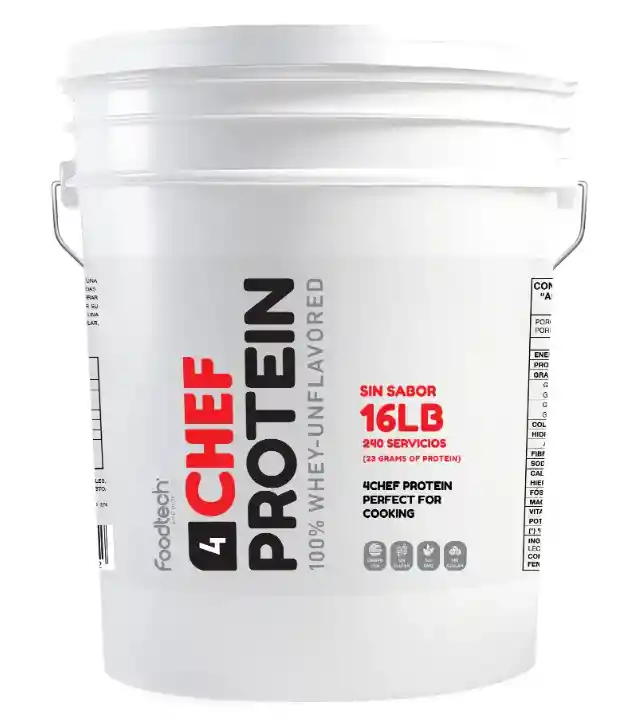 Proteína 4chef 100% Whey Protein 16 Lbs - Foodtech