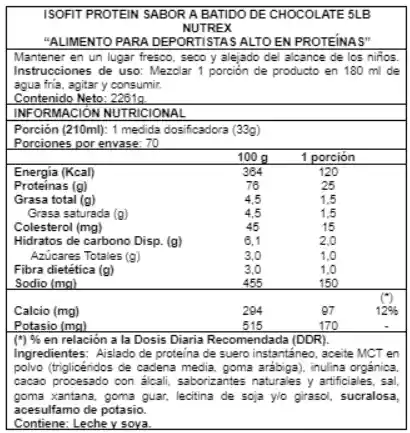 Proteína Isofit 5 Lbs - Nutrex Cookies And Cream