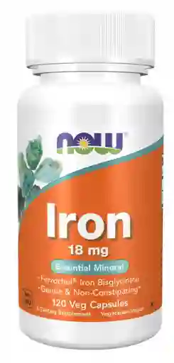 Fierro 18 Mg 120 Caps - Now Foods