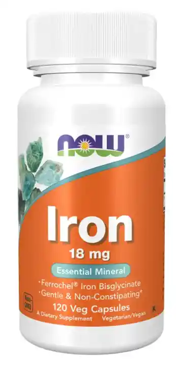 Fierro 18 Mg 120 Caps - Now Foods