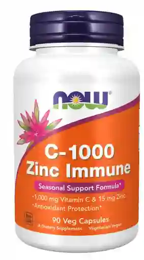 Vitamina C-1000 Zinc Immune 90 Caps - Now Foods