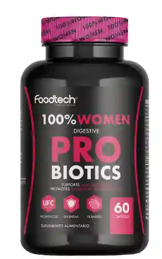100% Women Digestive Probiotics 60 Caps - Foodtech
