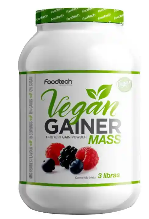 Vegan Gainer Mass 3 Lbs - Foodtech Berries