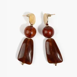 Aros Piedras Colgantes Café