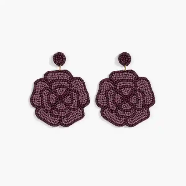 Aros Fiesta Flor Grande Burdeo