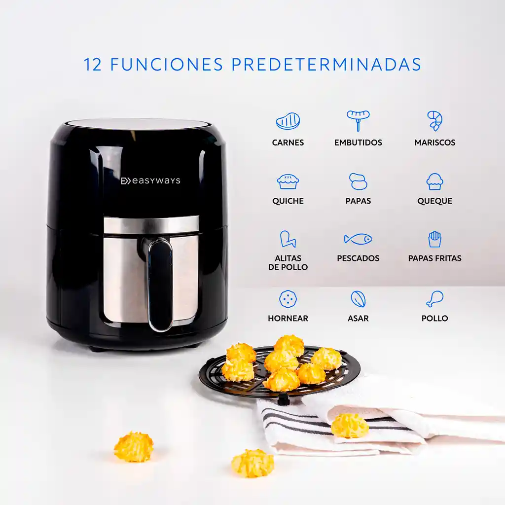 Freidora De Aire Air Fryer Multitouch 3.7 L Easyways