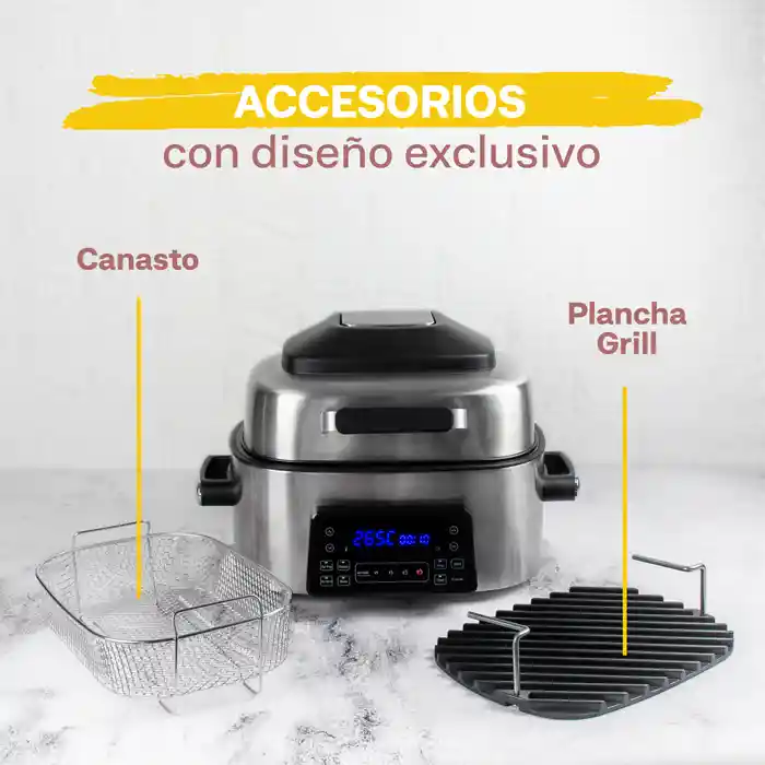 Parrilla Freidora De Aire Air Fryer Grill 6 L Easyways