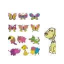 Stickers Perros Y Mariposas Para Pegar Diamantes