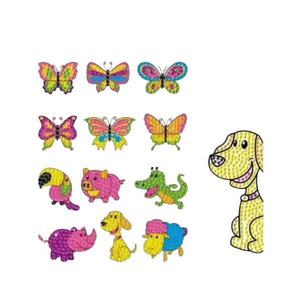 Stickers Perros Y Mariposas Para Pegar Diamantes