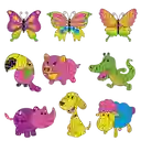 Stickers Perros Y Mariposas Para Pegar Diamantes