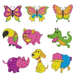 Stickers Perros Y Mariposas Para Pegar Diamantes
