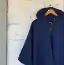 Poncho Típico Chileno Con Capucha, Adulto (talla Única) Azul Piedra