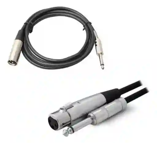 Cable Canon Xlr Hembra A Plug 6,3mm Micrófono Instrumentos 1.8mts