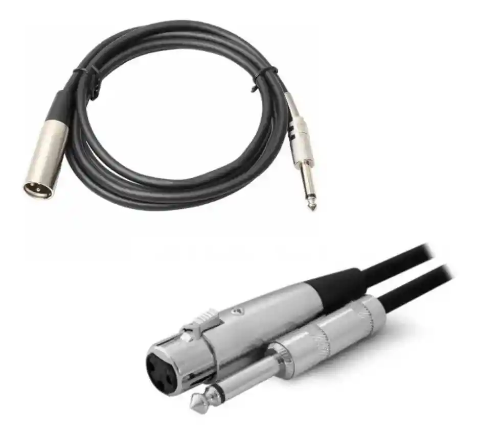 Cable Canon Xlr Hembra A Plug 6,3mm Micrófono Instrumentos 1.8mts