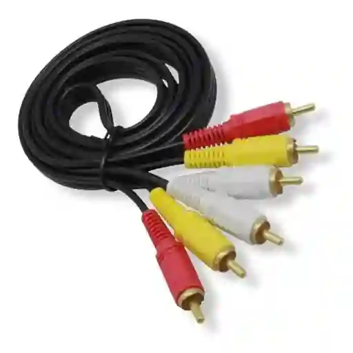 Cable 3 Rca A Rca Macho A Macho 1.8 Metros