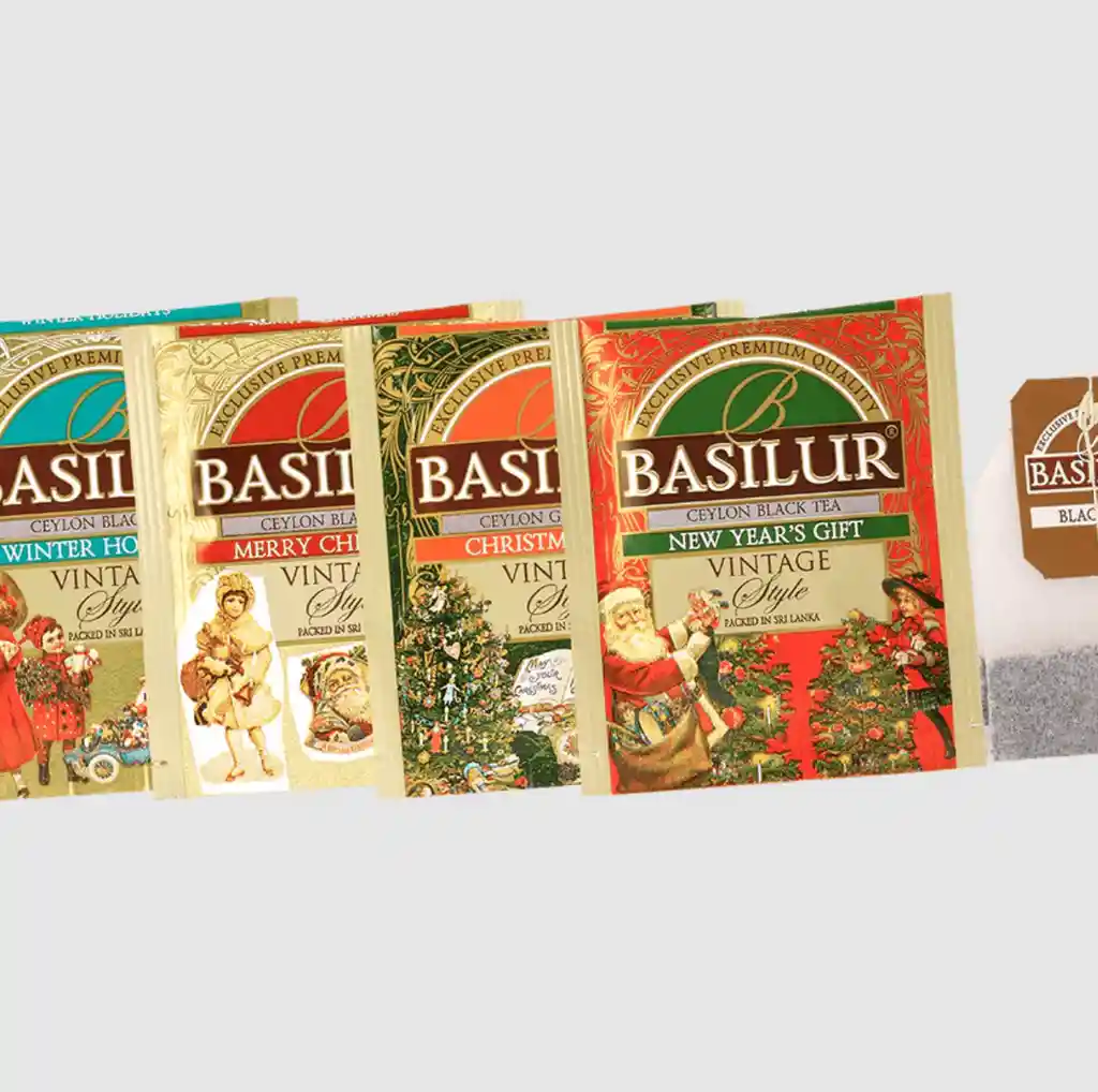 Tea Book Vintage Christmast Basilur 32 Bolsas