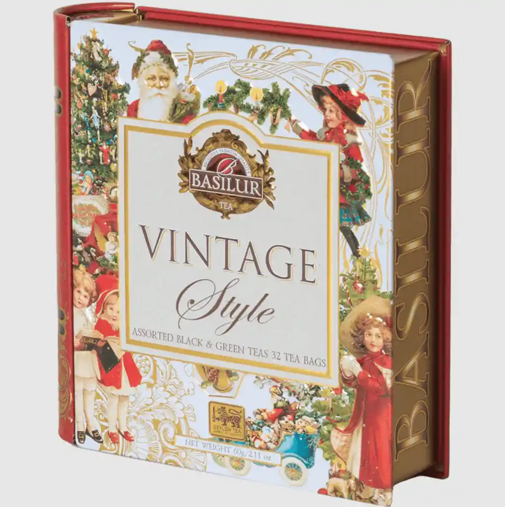 Tea Book Vintage Christmast Basilur 32 Bolsas
