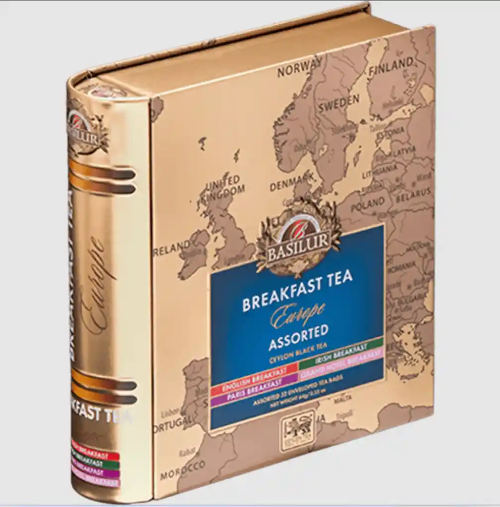 Libro De Té - Breakfast Europa - 32 Bolsitas - Basilur