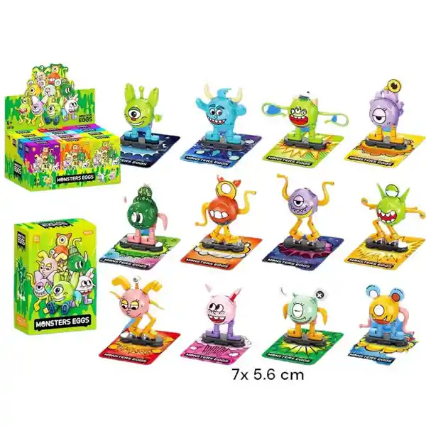 Caja C/figurita Monster Para Armar 7cm