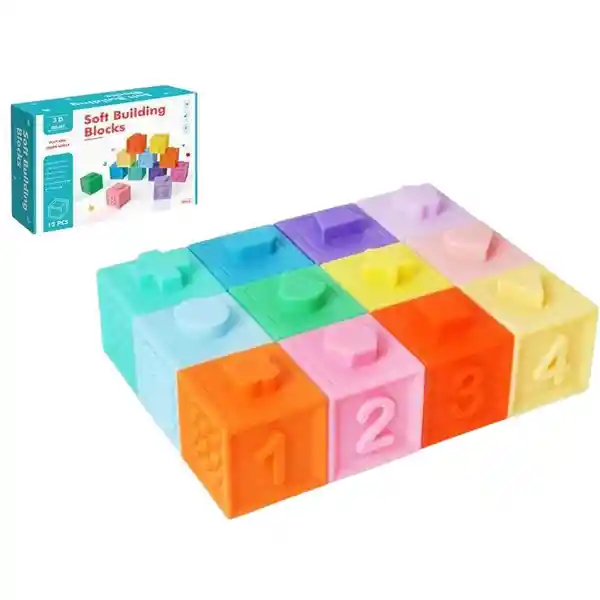 Set Sensorial De 12 Cubos Blanditos