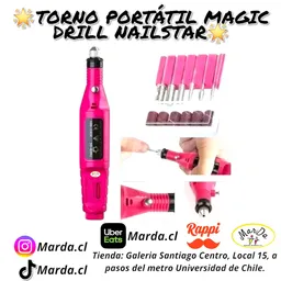 Torno Portatil 3.000 Rpm Rosado Nailstar Manicure Pedicure