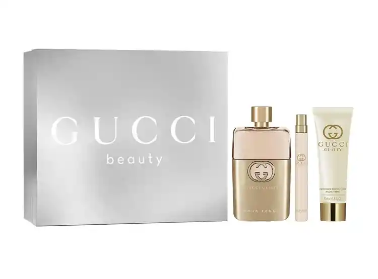 Perfume Gucci Guilty Pour Femme Mujer Edp 90 Ml 10 Ml + Loción Corporal 50 Ml