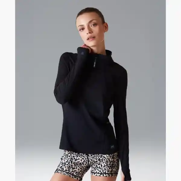 Polerón Active Primera Capa Liso Xl Negro