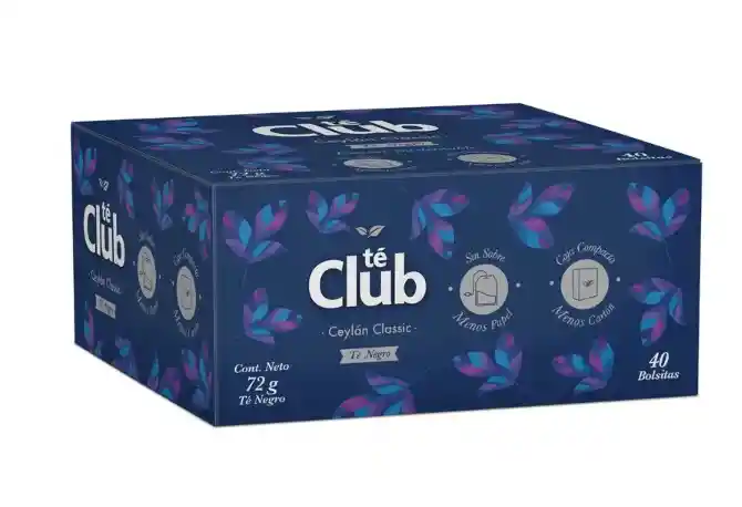 Té Negro Clasicc Sustentable Club 40un 72g