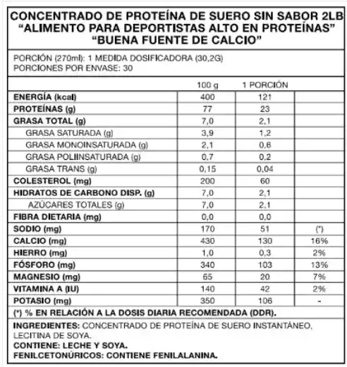 Proteína 4chef 100% Whey Protein 2 Lbs - Foodtech