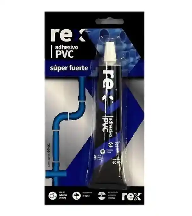 Pegamento Adhesivo Pvc Super Fuerte Rex 60cc