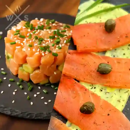 Pack Salmón Slice + Cubos - Gravlax Ahumado En Frío