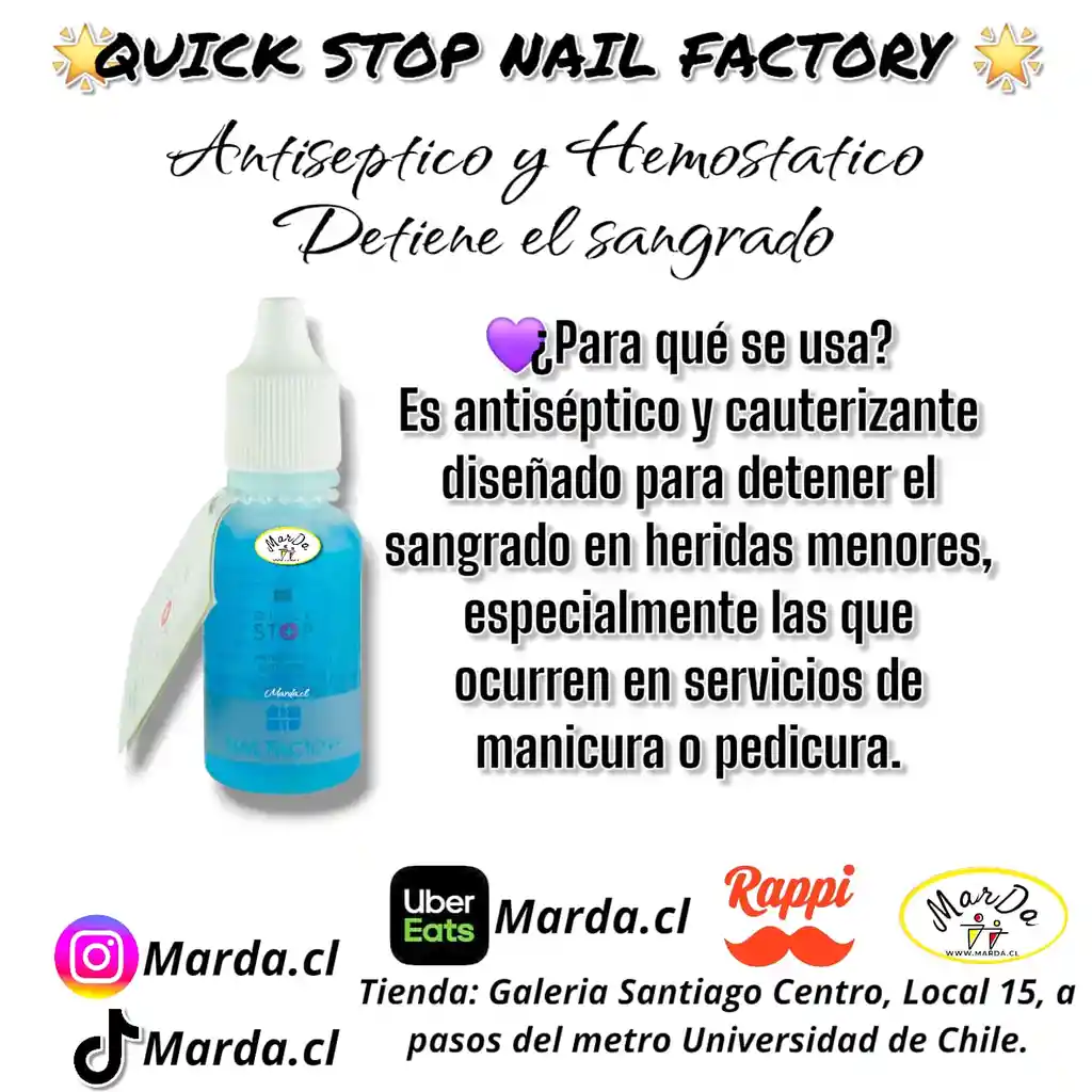 Quick Stop Nail Factory Detiene Sangrado